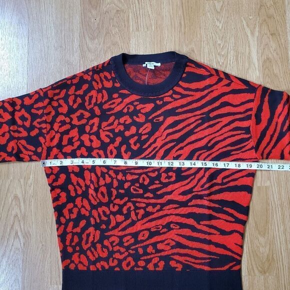 Bar III Animal-Print Jacquard Sweater Sz XS - Picture 8 of 12